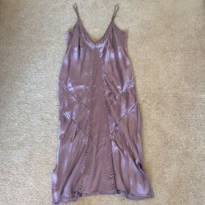 GoldHawk lavender silk midi dress